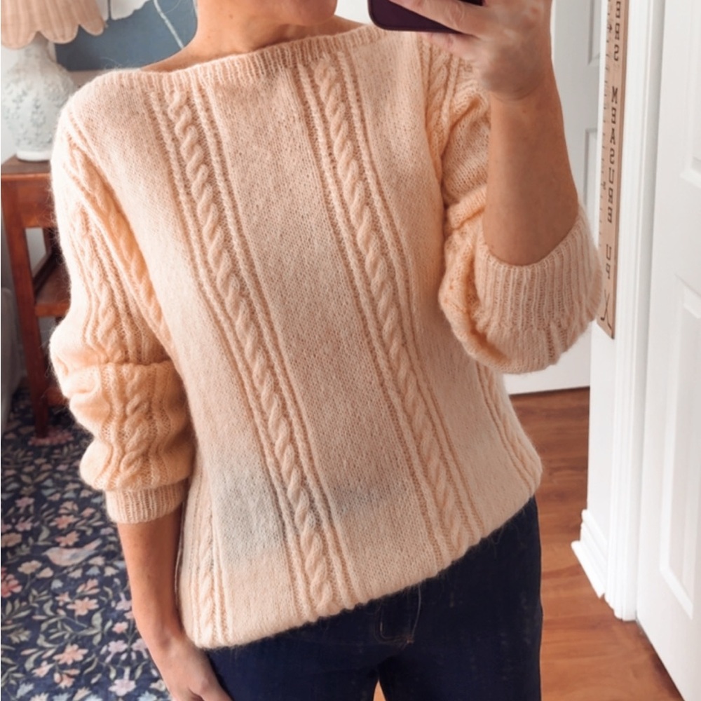 Artisan made mohair/wool blend sweater - size small